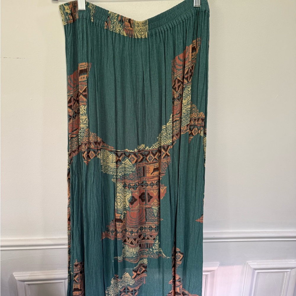 Vintage Green and Orange Patterned Cardigan - Picture 3 of 3